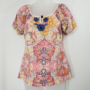 C Keer by Anthropologie Embroidered Tee